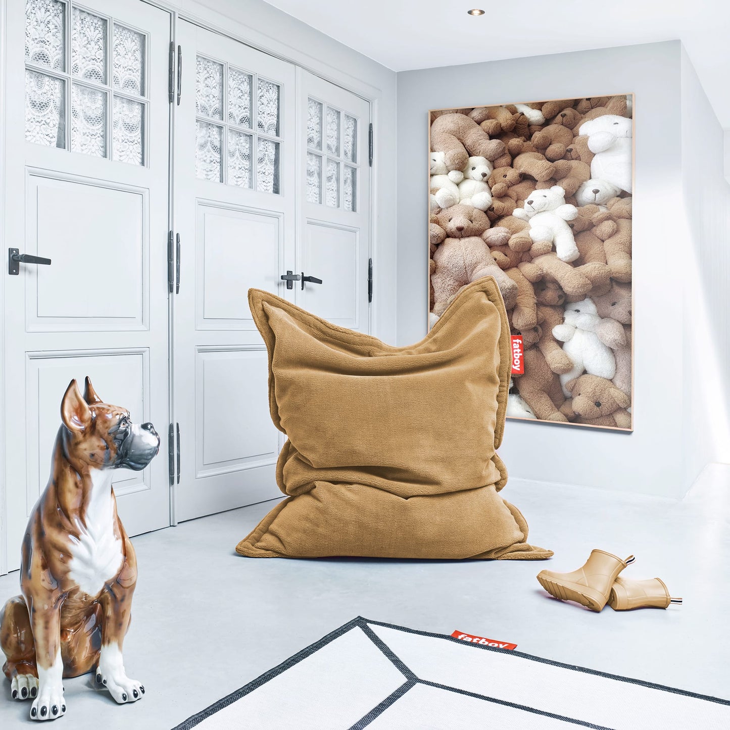 室內纖細泰迪豆袋沙發