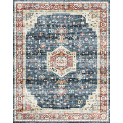 Dilara Multi Color Red Blue Rug