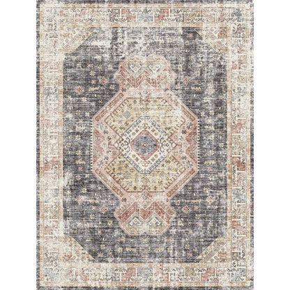 Caspara Orange Black Coral Rug