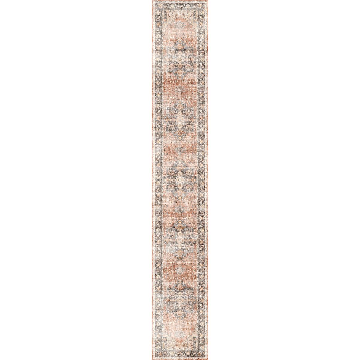 Riverra Terracotta Black Rug