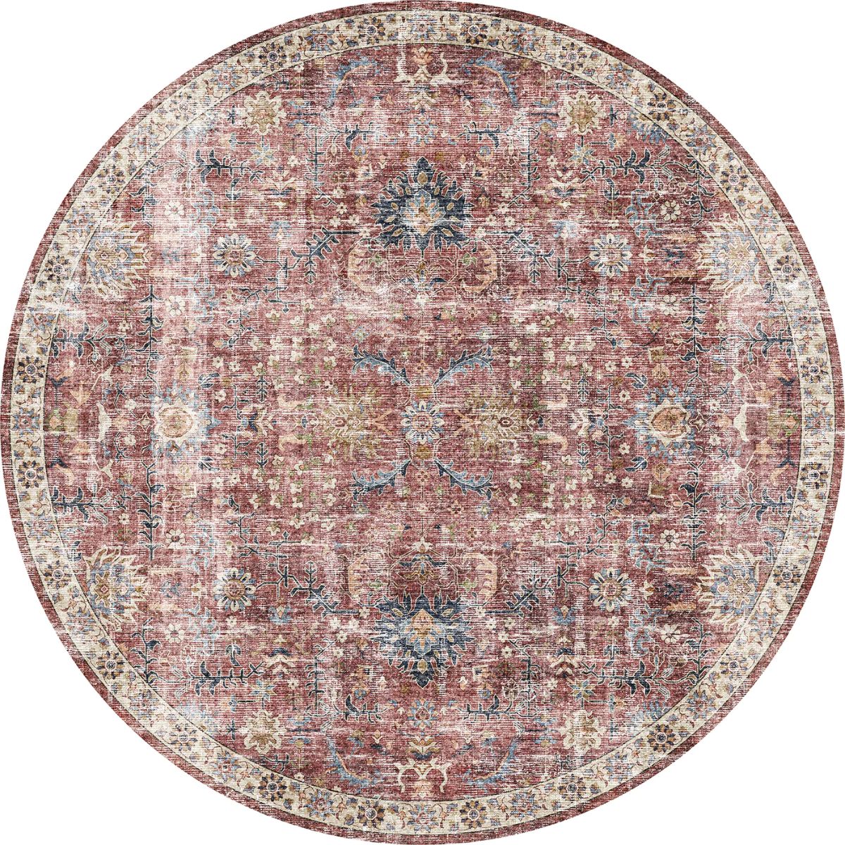 Jasper Rose Taupe Red Rug