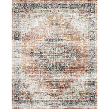 Echo Burnt Orange Black Pink Rug