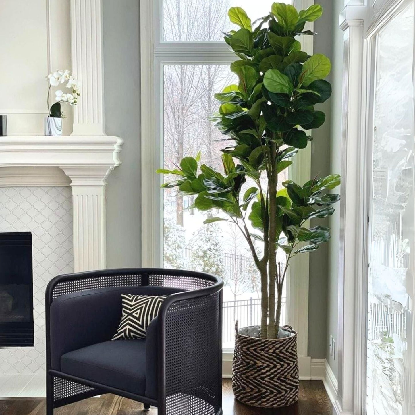 Nora Artificial Fiddle Leaf Potted Plant (Multiple Sizes)