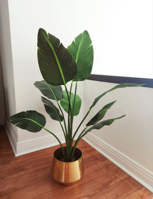 波西米亞風人造天堂鳥盆栽植物 43 英寸