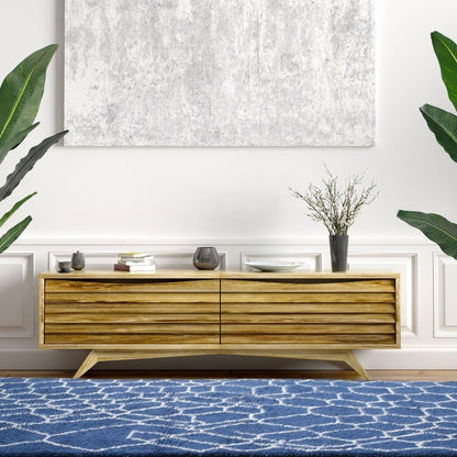 Marine Woven Wool 6X9 Rug