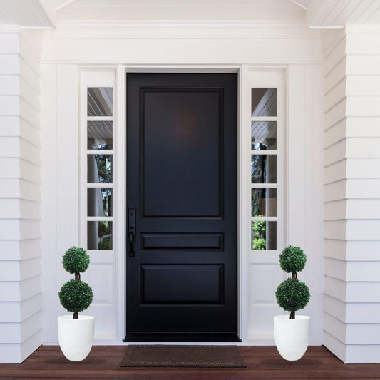 布里斯托爾仿真盆栽黃楊木造型植物 26 英寸