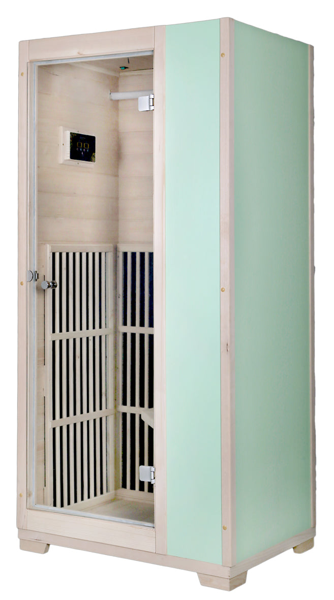 Blisspod | Vienna | Far Infrared Sauna | Canadian Hemlock Very Low EMF | 72.8"H x 35.4"W x 25.6"D | 1 Person