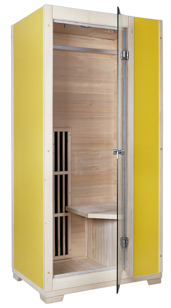 Blisspod | Vienna | Far Infrared Sauna | Canadian Hemlock Very Low EMF | 72.8"H x 35.4"W x 25.6"D | 1 Person