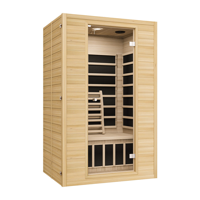 Blisspod, Vienna, Far Infrared Sauna Canadian Hemlock Very Low EMF Sauna, 7 Heaters – 3 Persons