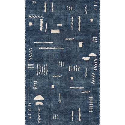 Jama Navy Blue Rug