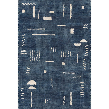Jama Navy Blue Rug