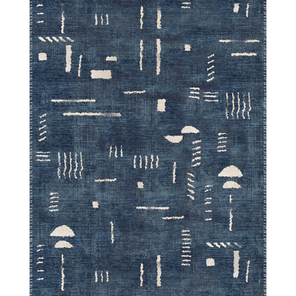 Jama Navy Blue Rug