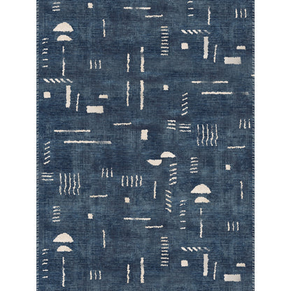 Jama Navy Blue Rug