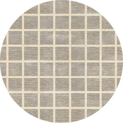 Caper Natural Beige Checkered Rug