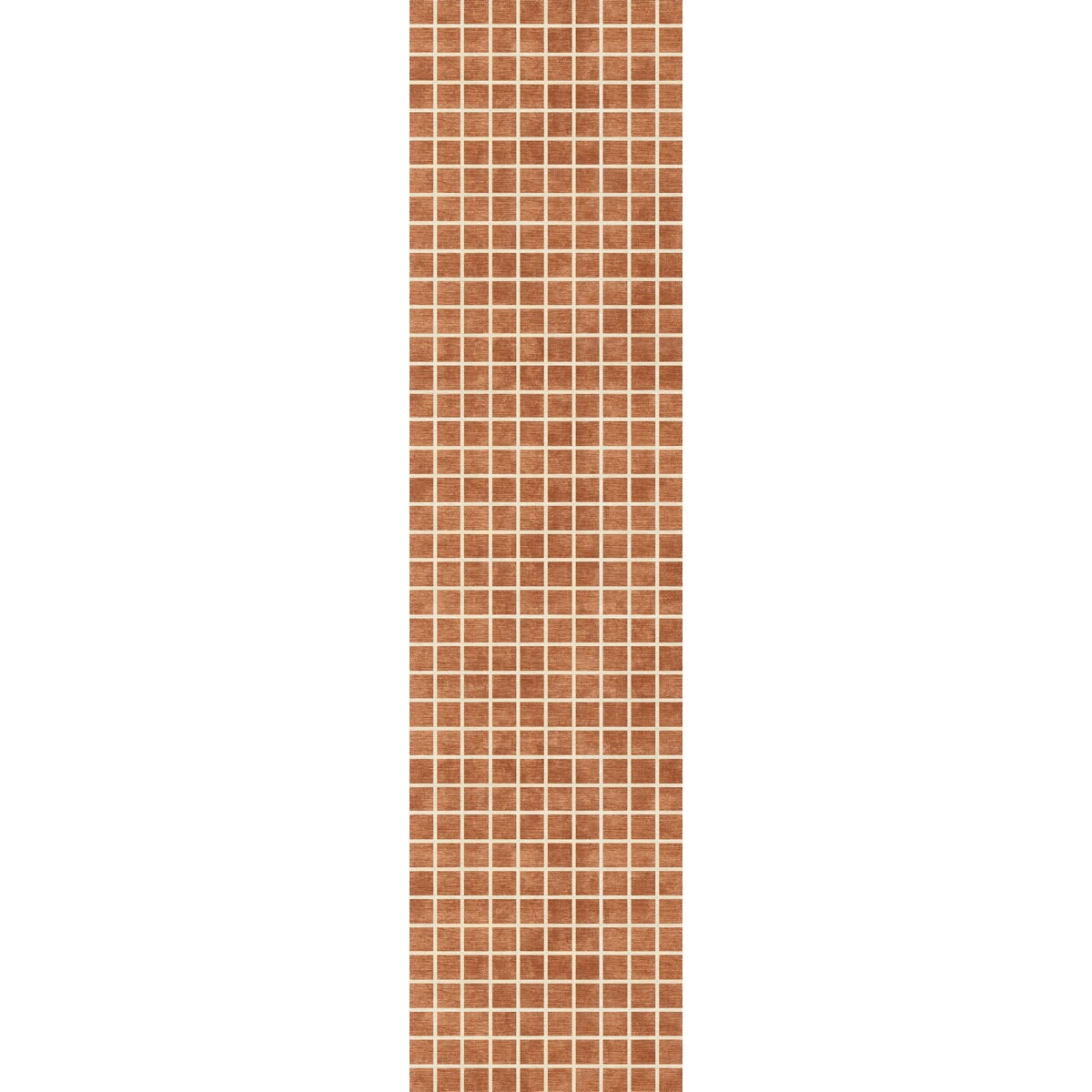 Caper Orange Natural Checkered Rug