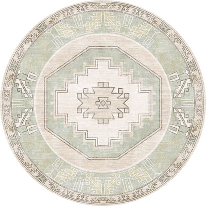 Barbara Light Green Beige Rug