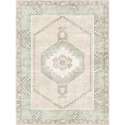 Barbara Light Green Beige Rug
