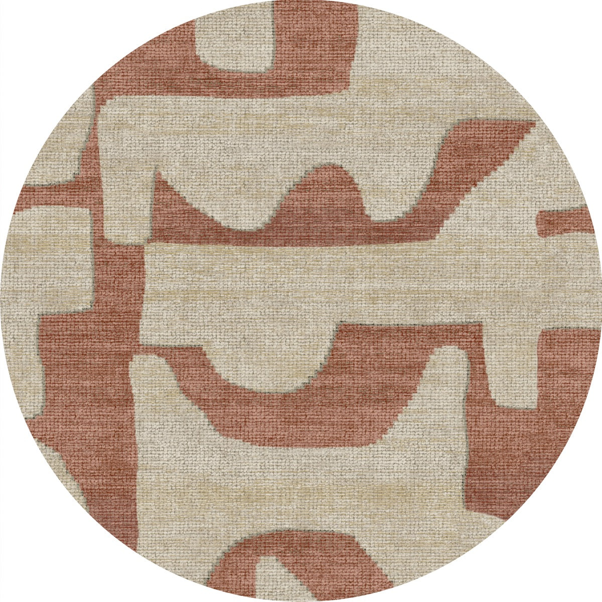 Puzla Orange Natural Rug