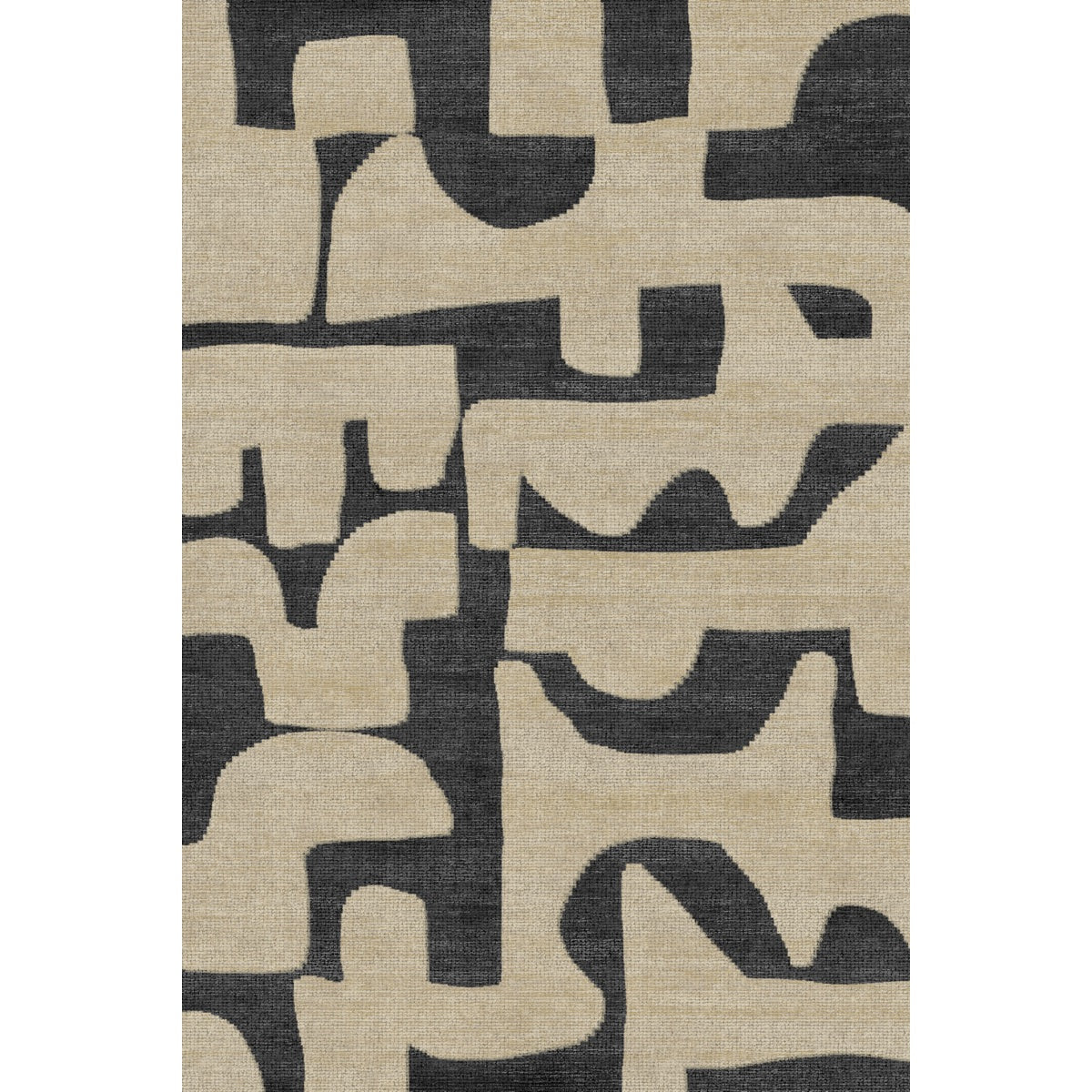 Puzla Natural Black Rug