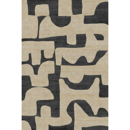 Puzla Natural Black Rug