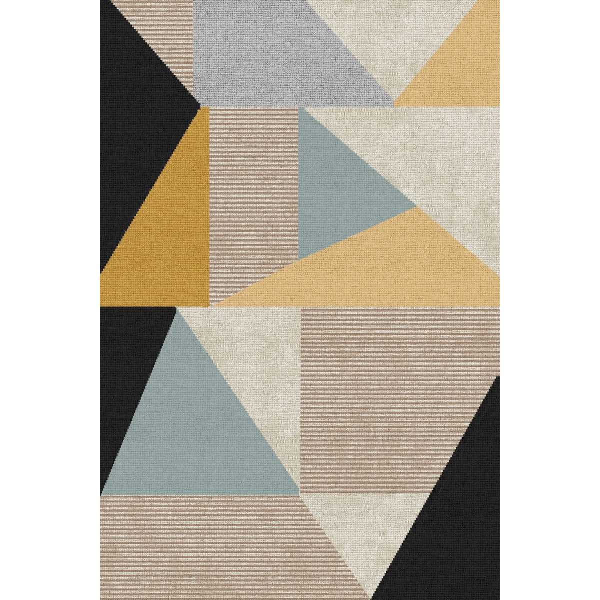 Mizza Black Yellow Multicolor Rug