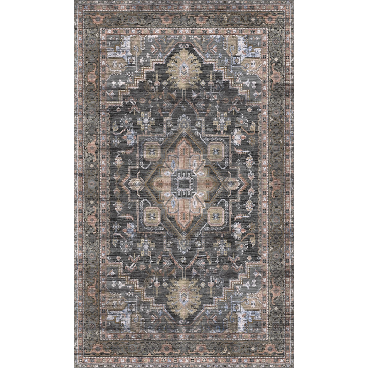 Ozana Brown Multi Rug