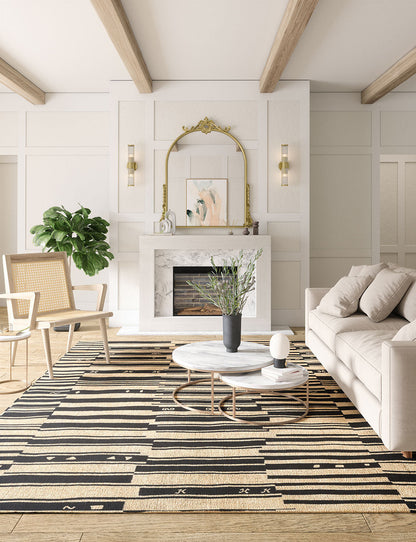 Xelara Natural Black Rug