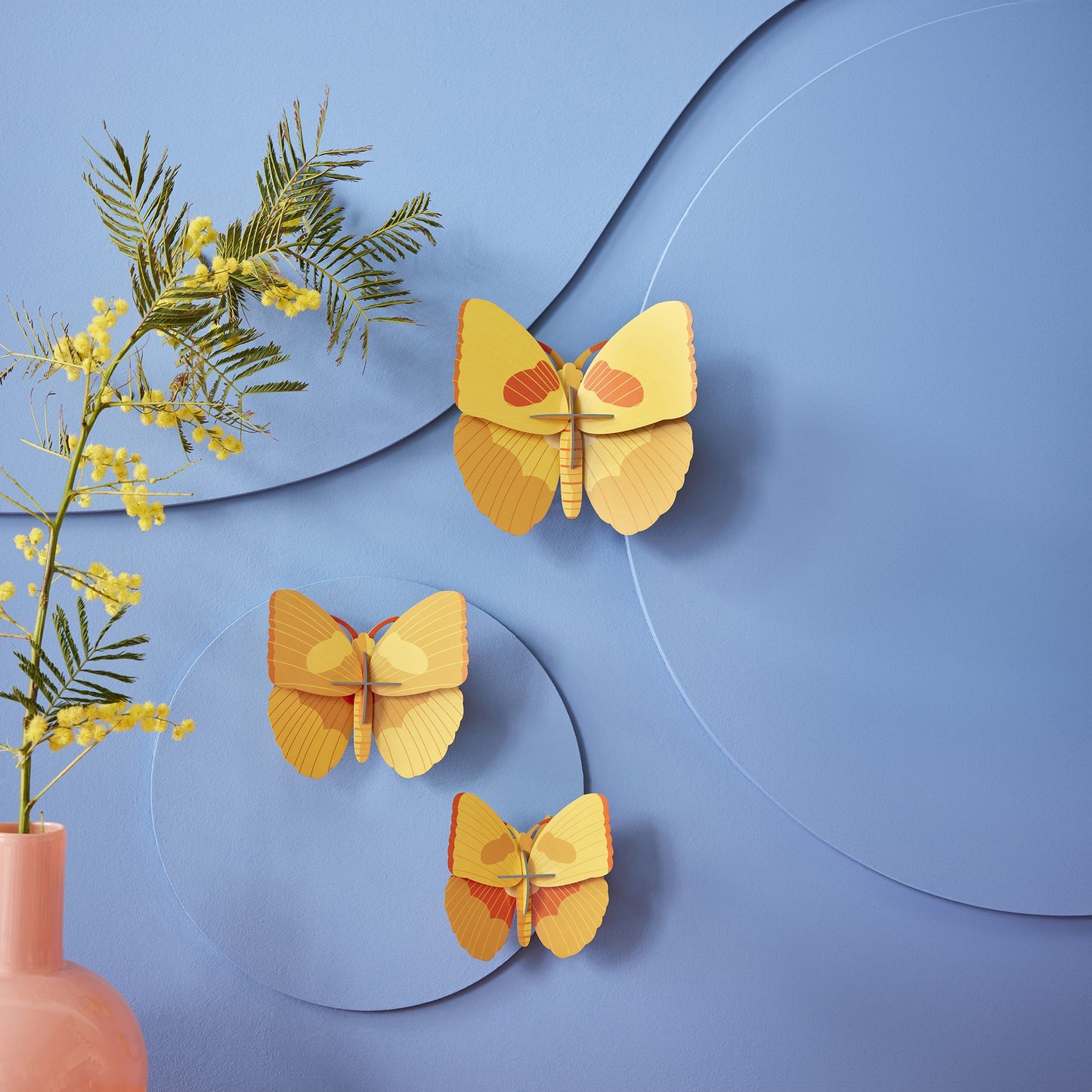 Yellow Butterflies Set of 3