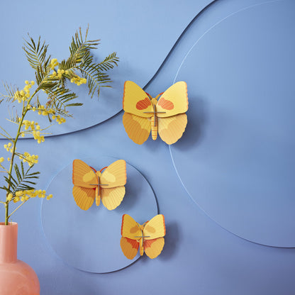Yellow Butterflies Set of 3