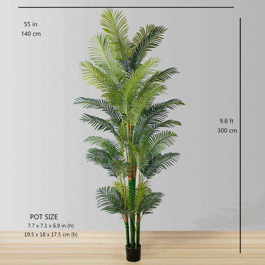 Zane Artificial Palm Tree Potted Plant 10'