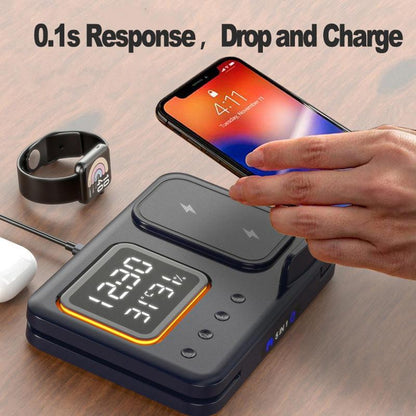 Austrige 5-in-1 Wireless Charging Stand - LED Clock Dock Electronic devices