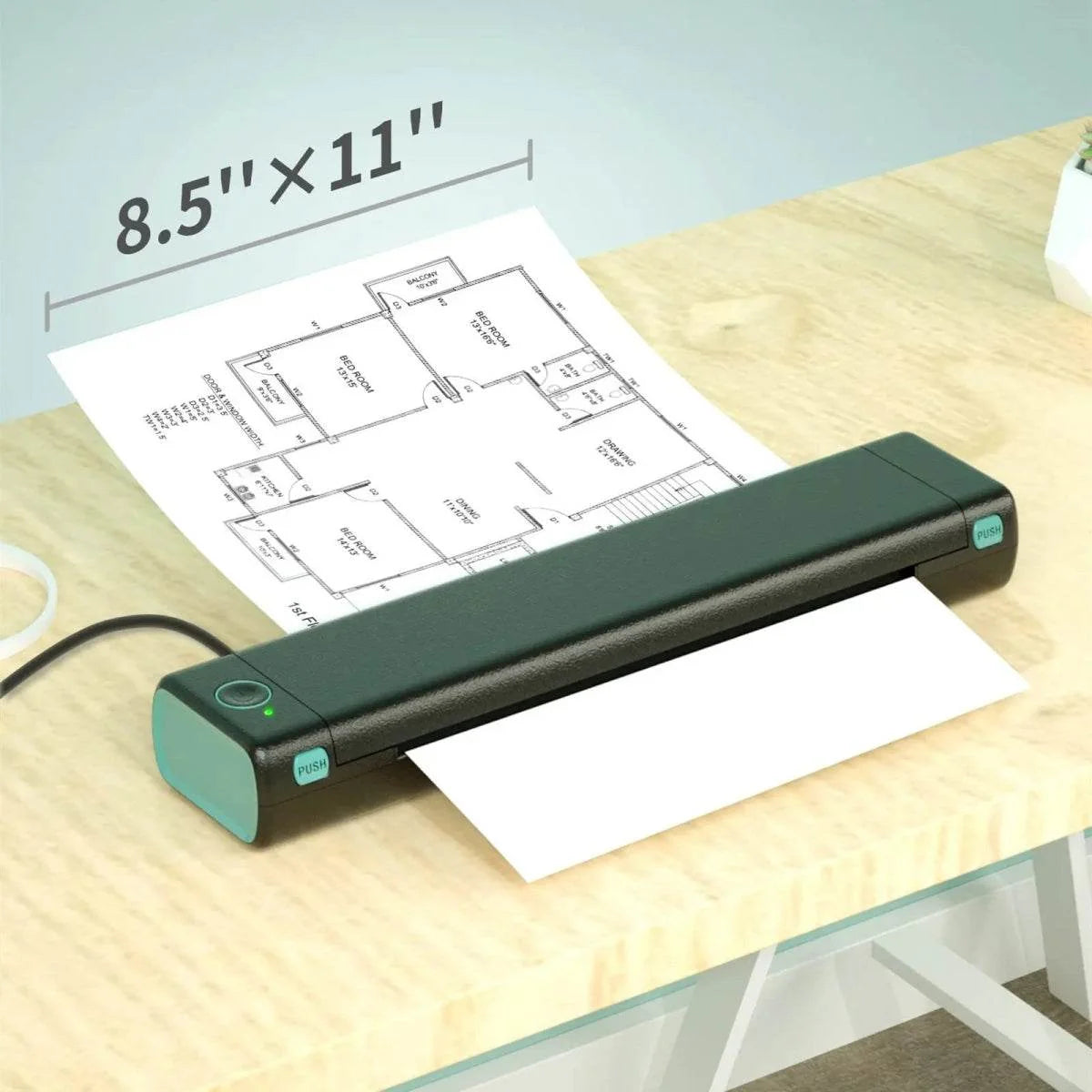 Austrige A4 Wireless Travel Bluetooth Printer Portable