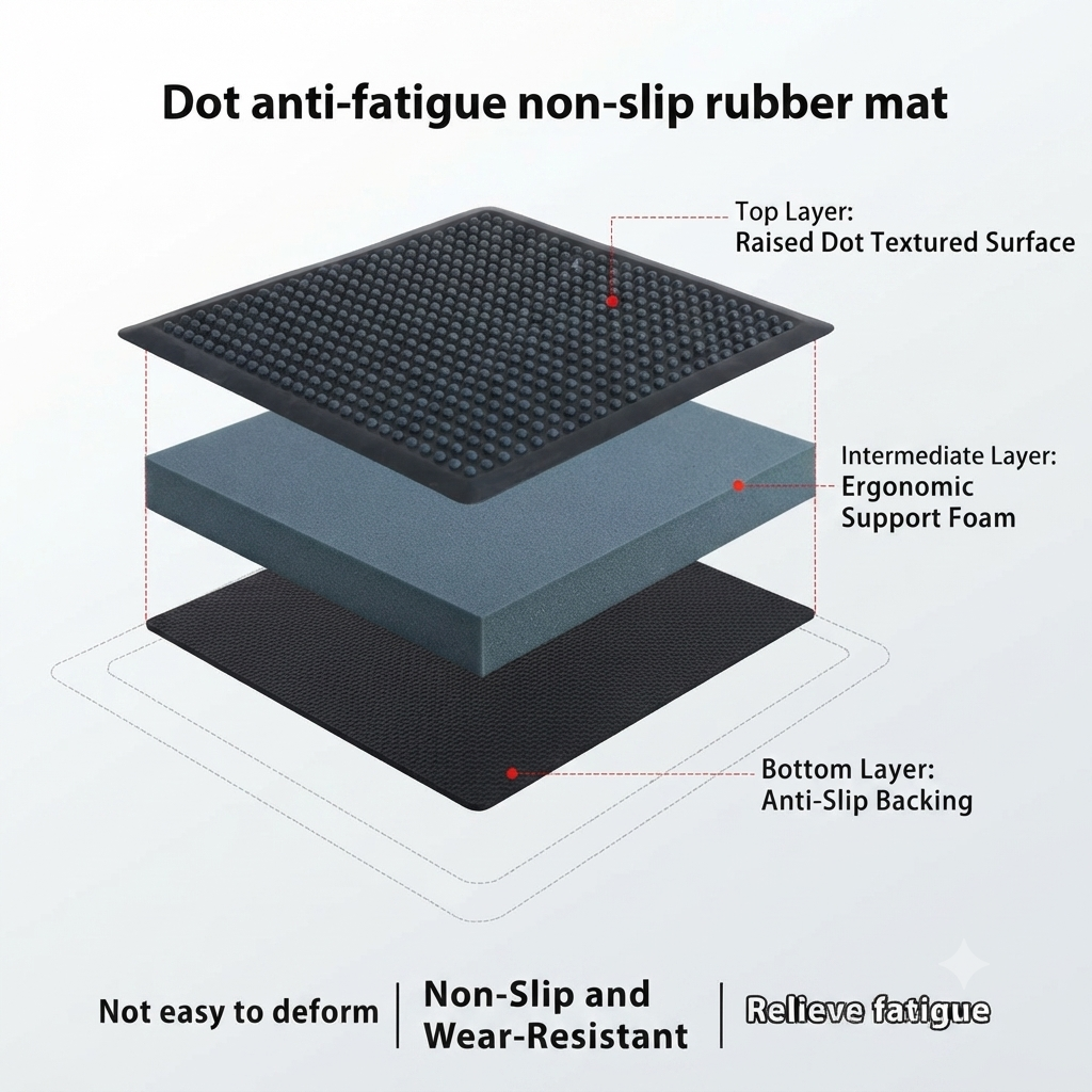 Austrige Anti-Fatigue Standing Desk Floor Mat 600x900x13mm anti fatique