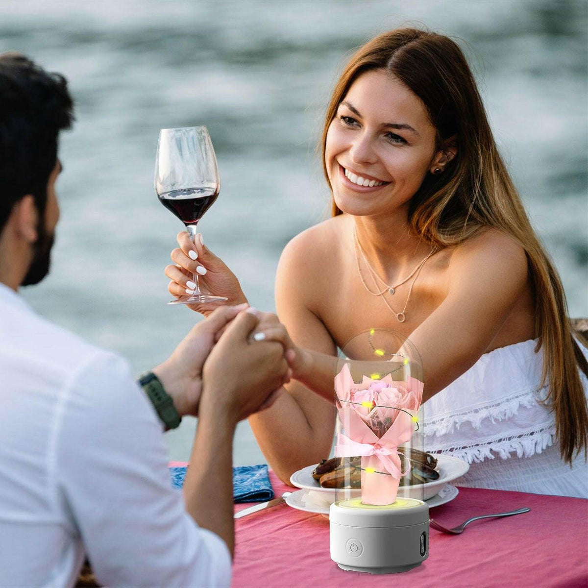 Austrige Bouquet LED Light & Bluetooth Speaker - Desk Gift Rose