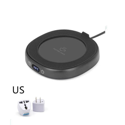 Austrige Coffee Mug Warming Pad - Desk Coaster Black / US Electronic devices