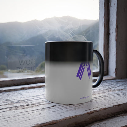 Austrige™ Color Morphing Mug - "Worry Less, Grow Together" - 11oz Magic Coffee Cup | Austrige™