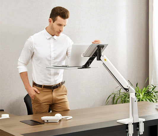 Austrige F80 Dual-Monitor Stand - Telescopic Rotating Lift A Computer