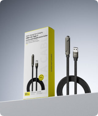 Fast Charging Foldable Bracket Data Cable 2-in-1 65w / Black / English Box Home office & gaming technology