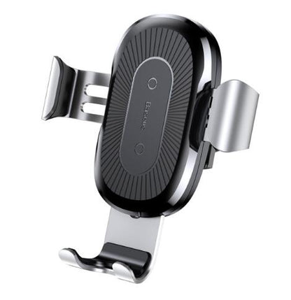 Gravity Bracket Wireless Charging Car Two-in-one Charger silver Magnetic