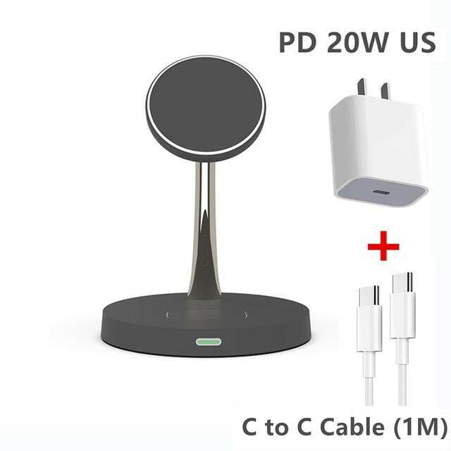 Austrige Magnetic iPhone Wireless Charger Dock With 20W US Plug 1