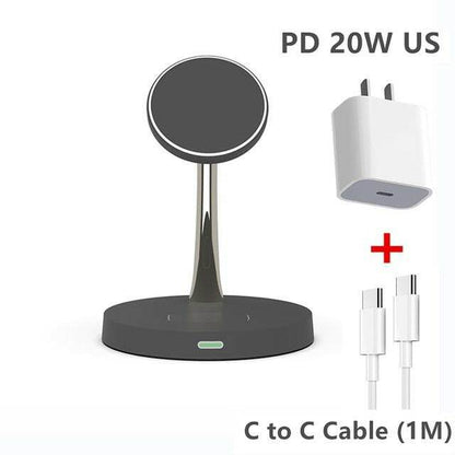 Austrige Magnetic iPhone Wireless Charger Dock With 20W US Plug 1