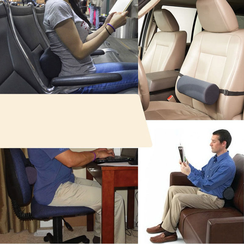 McKenzie Lumbar Support Roll Cylinder Cushion Pillow Black lumbar support cushion