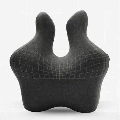 Austrige Memory Foam Back Cushion - Lumbar Support Pillow Dark Grey Cushions