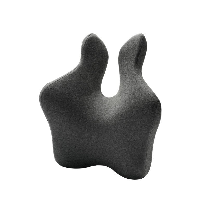 Austrige Memory Foam Back Cushion - Lumbar Support Pillow Dark Grey Cushions