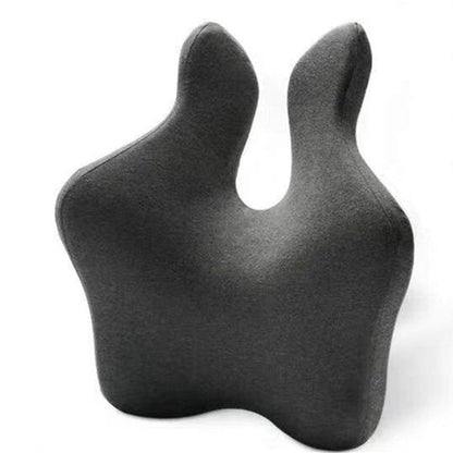 Austrige Memory Foam Back Cushion - Lumbar Support Pillow Dark Grey Cushions