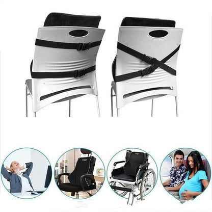 Austrige Memory Foam Waist Cushion - Ergonomic Black / Universal Ergonomics