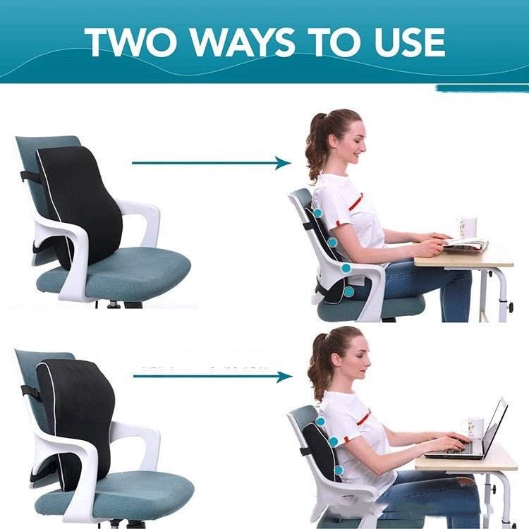 Austrige Memory Foam Waist Cushion - Ergonomic Black / Universal Ergonomics