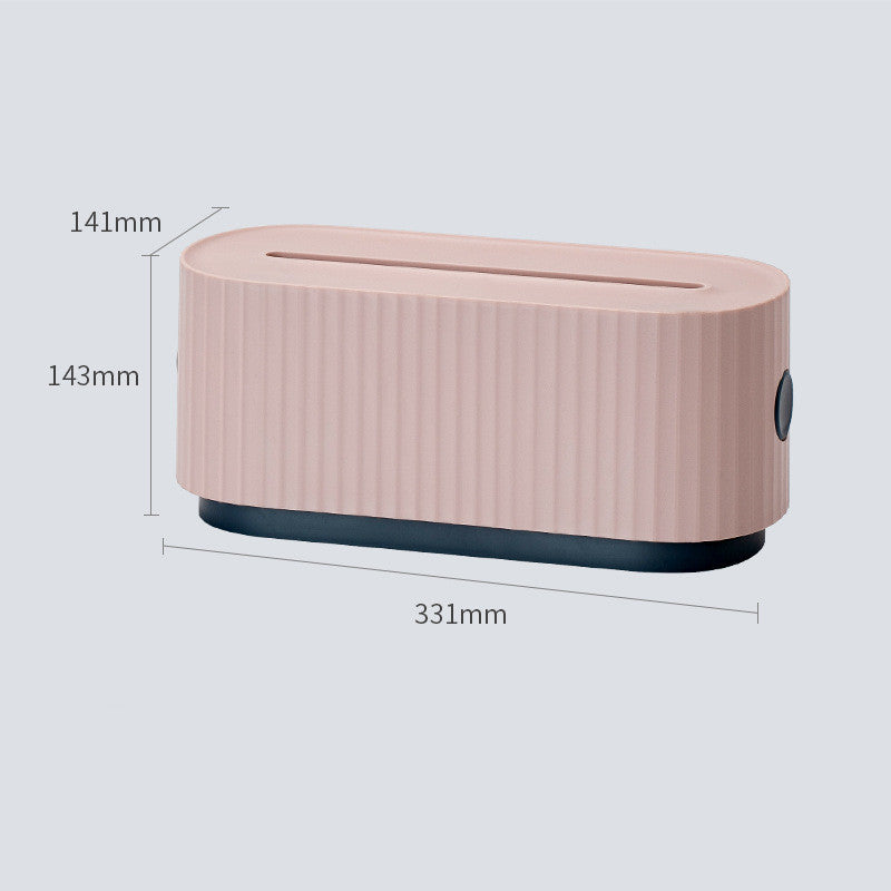 Austrige Power Strip Cable Storage Box - Desk Organizer Pink Electronic accessories