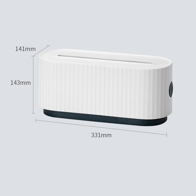 Austrige Power Strip Cable Storage Box - Desk Organizer White Electronic accessories