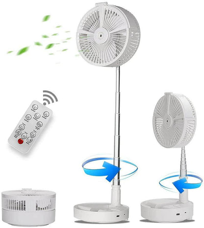 Austrige Rechargeable Mini Portable Desk Fan White without Remote Control / 7200mah Technically